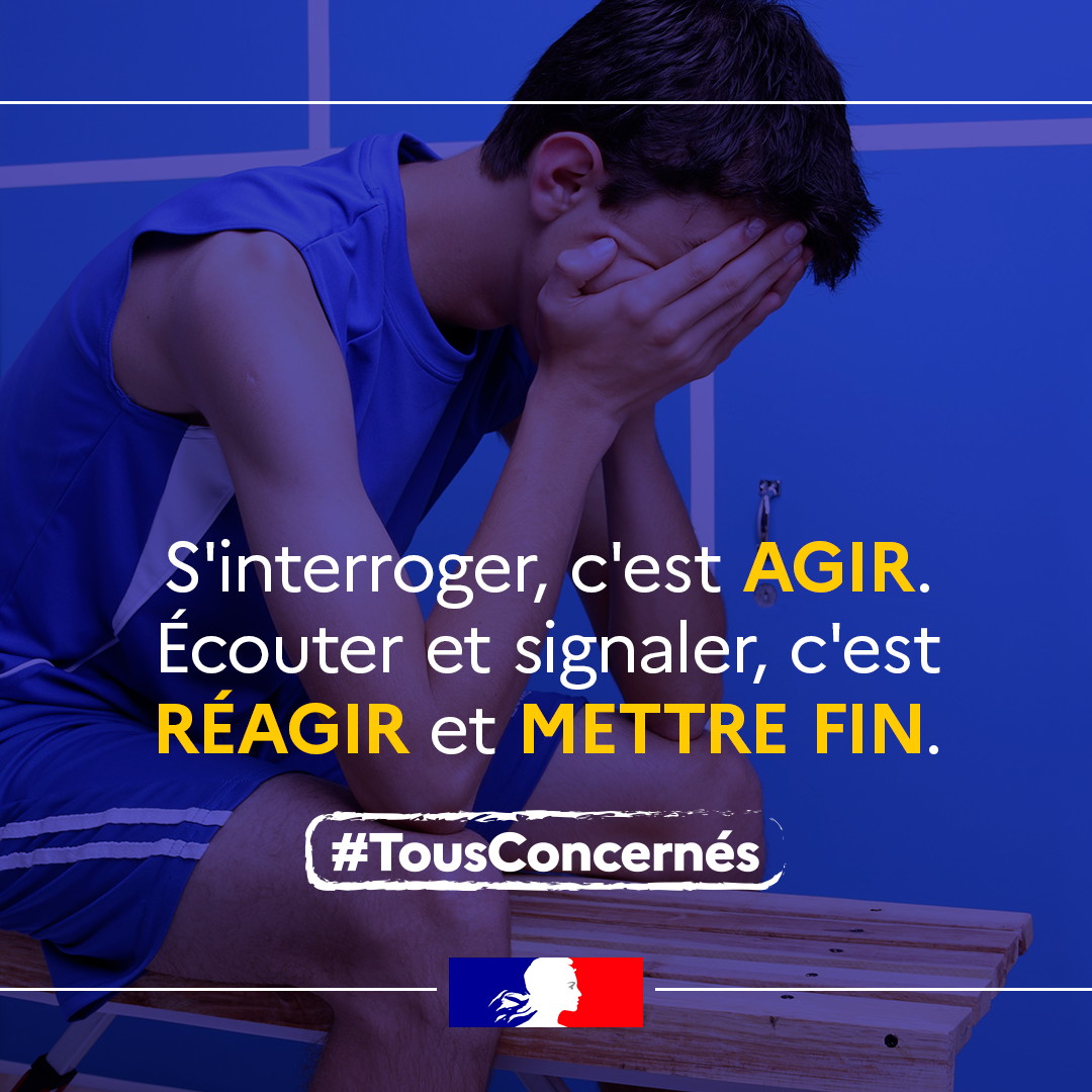 Affiche lutte contre la violence dans le sport